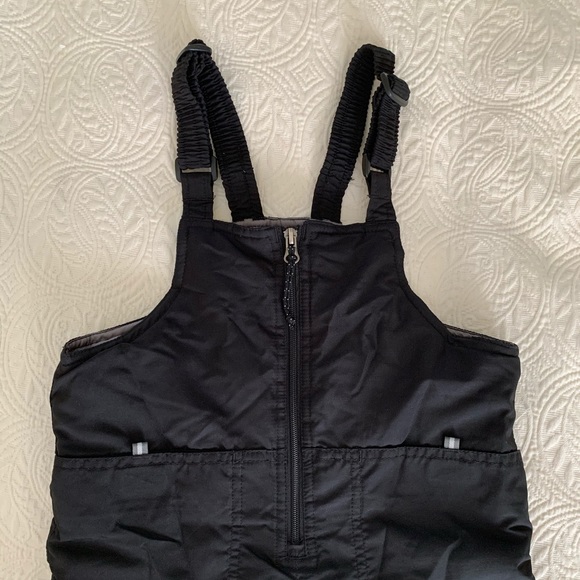 White Sierra Kids Snow Bib Overalls Pants Ski Black Grey Boys Girls Size 4 - Picture 4 of 15